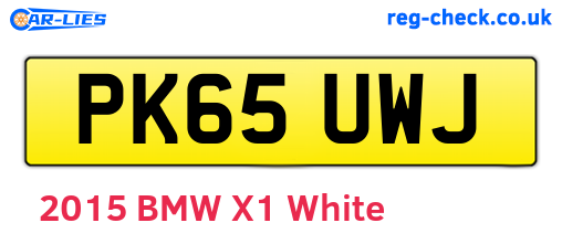 PK65UWJ are the vehicle registration plates.