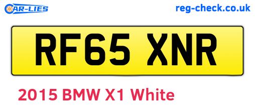 RF65XNR are the vehicle registration plates.