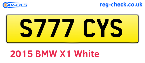 S777CYS are the vehicle registration plates.