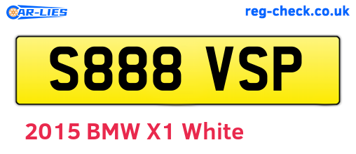 S888VSP are the vehicle registration plates.