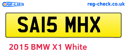 SA15MHX are the vehicle registration plates.