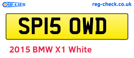 SP15OWD are the vehicle registration plates.