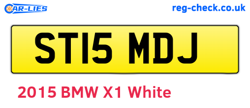 ST15MDJ are the vehicle registration plates.