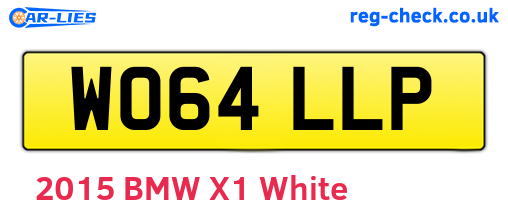 WO64LLP are the vehicle registration plates.