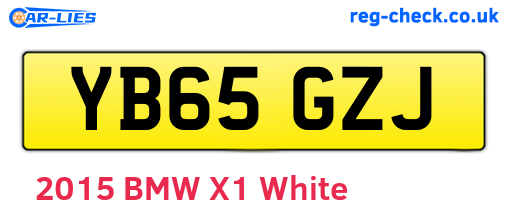 YB65GZJ are the vehicle registration plates.