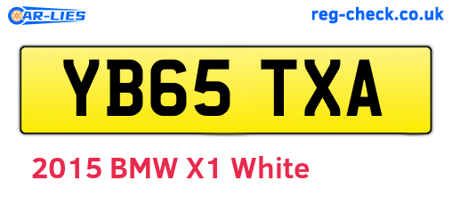 YB65TXA are the vehicle registration plates.