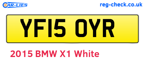 YF15OYR are the vehicle registration plates.