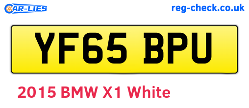 YF65BPU are the vehicle registration plates.