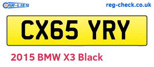 CX65YRY are the vehicle registration plates.