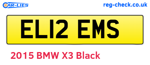 EL12EMS are the vehicle registration plates.