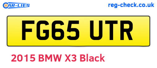 FG65UTR are the vehicle registration plates.