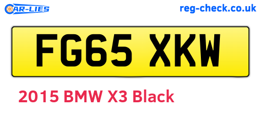 FG65XKW are the vehicle registration plates.