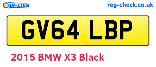 GV64LBP are the vehicle registration plates.