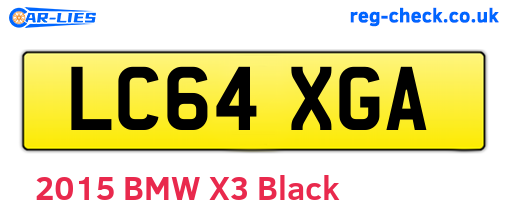 LC64XGA are the vehicle registration plates.