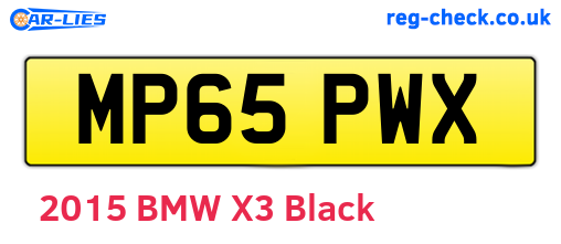 MP65PWX are the vehicle registration plates.