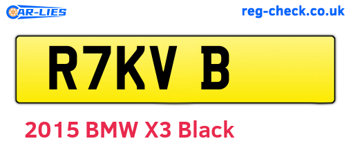 R7KVB are the vehicle registration plates.