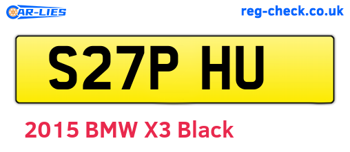 S27PHU are the vehicle registration plates.