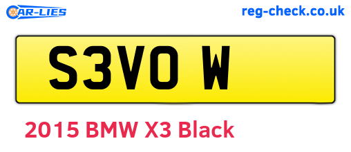 S3VOW are the vehicle registration plates.
