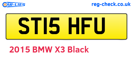 ST15HFU are the vehicle registration plates.