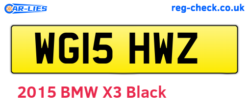 WG15HWZ are the vehicle registration plates.