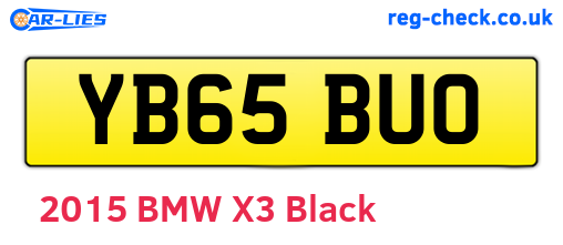 YB65BUO are the vehicle registration plates.