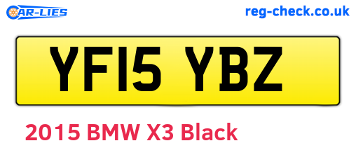 YF15YBZ are the vehicle registration plates.