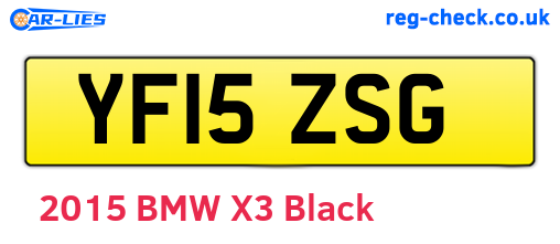 YF15ZSG are the vehicle registration plates.
