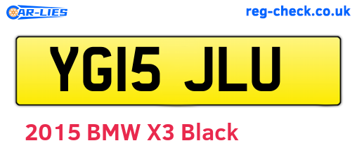 YG15JLU are the vehicle registration plates.