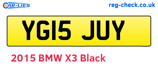 YG15JUY are the vehicle registration plates.