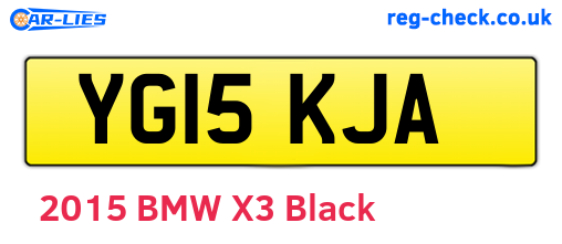 YG15KJA are the vehicle registration plates.