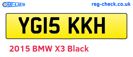 YG15KKH are the vehicle registration plates.