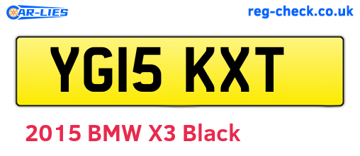 YG15KXT are the vehicle registration plates.