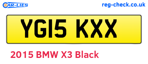 YG15KXX are the vehicle registration plates.