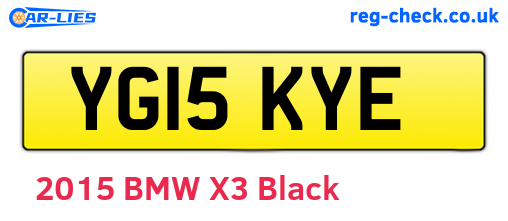 YG15KYE are the vehicle registration plates.