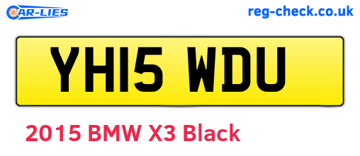 YH15WDU are the vehicle registration plates.