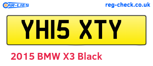 YH15XTY are the vehicle registration plates.