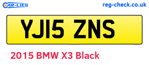 YJ15ZNS are the vehicle registration plates.