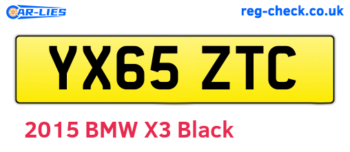 YX65ZTC are the vehicle registration plates.
