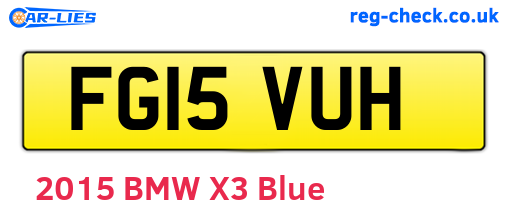 FG15VUH are the vehicle registration plates.