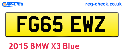 FG65EWZ are the vehicle registration plates.