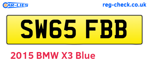 SW65FBB are the vehicle registration plates.