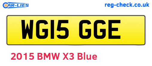 WG15GGE are the vehicle registration plates.