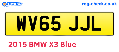 WV65JJL are the vehicle registration plates.