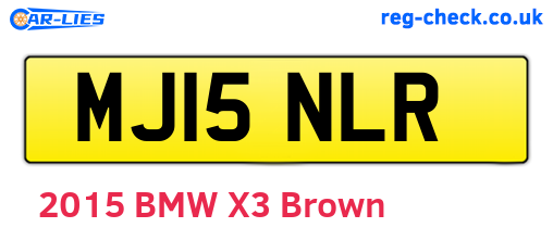 MJ15NLR are the vehicle registration plates.