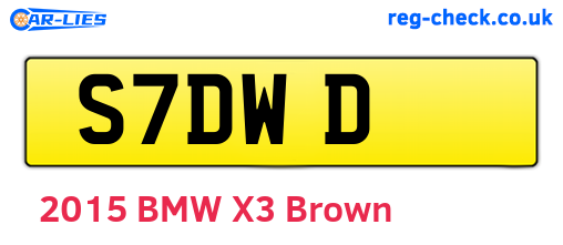 S7DWD are the vehicle registration plates.