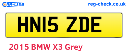 HN15ZDE are the vehicle registration plates.