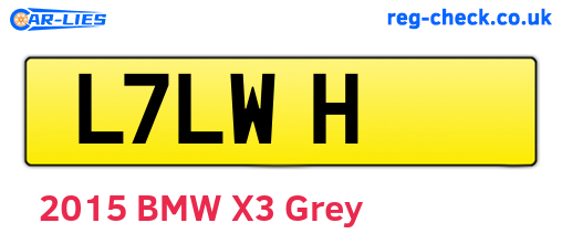 L7LWH are the vehicle registration plates.