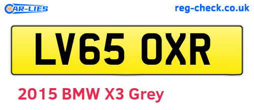 LV65OXR are the vehicle registration plates.