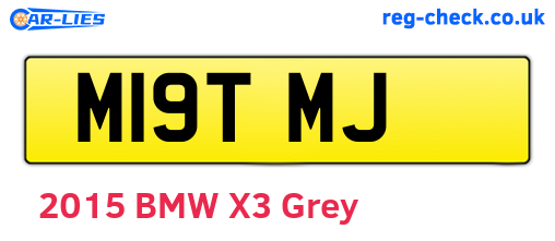 M19TMJ are the vehicle registration plates.