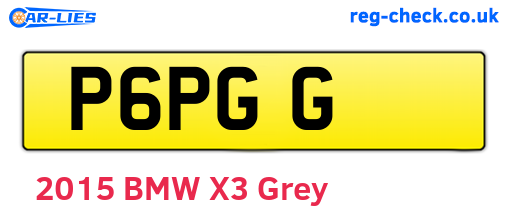 P6PGG are the vehicle registration plates.